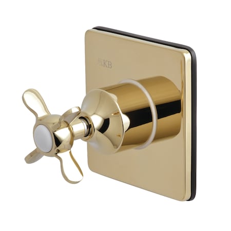 Kingston Brass KS3042BEX Single-Handle Three-Way Diverter Valve with Trim Kit, Polished Brass KS3042BEX